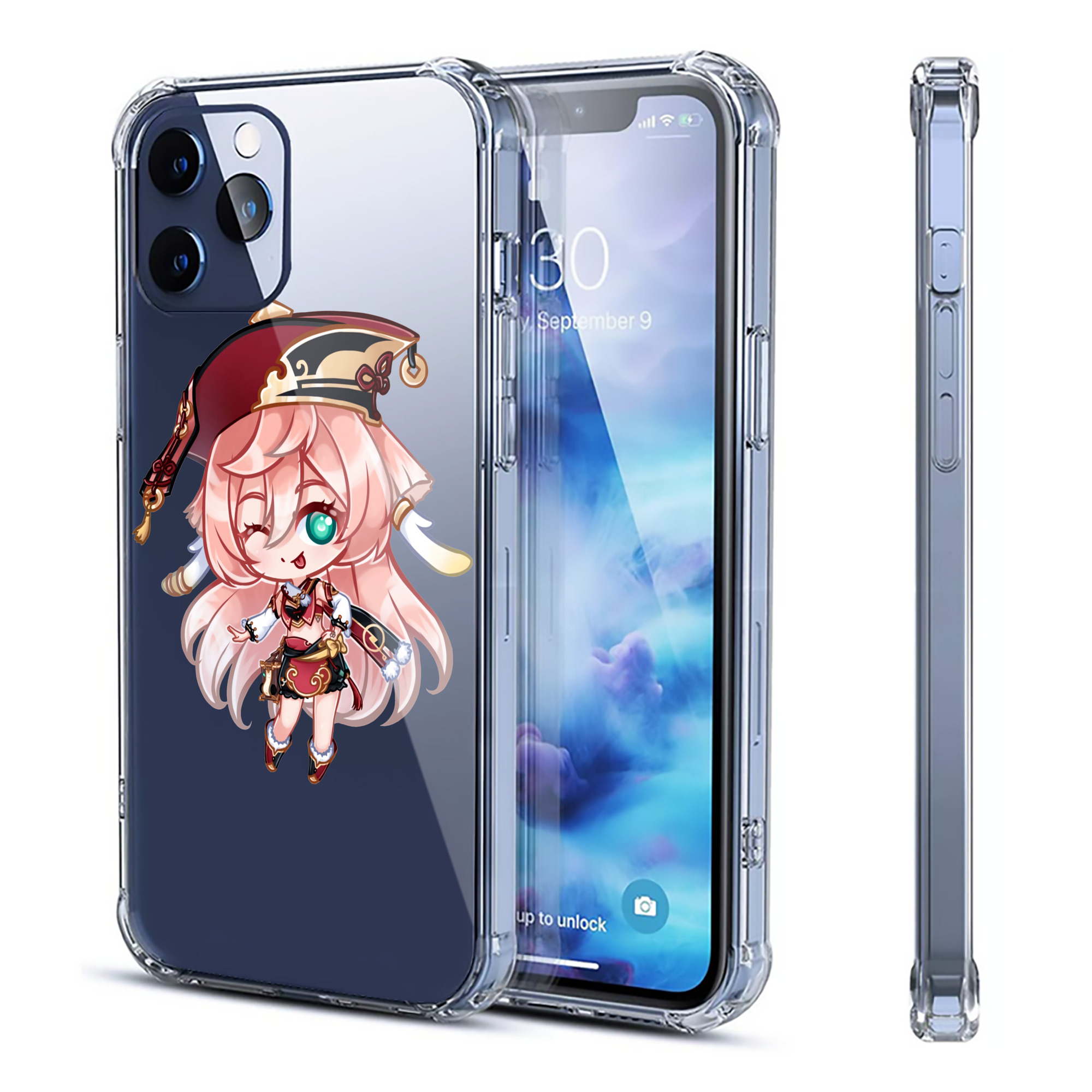 げんし神 ヤンフェイ genshin Yanfei 【iPhone 12シリーズ対応】透明スマホケース（クリアソフトケース）